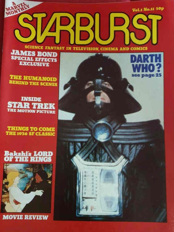 STARBURST magazine side cover Issue 11 July 1979