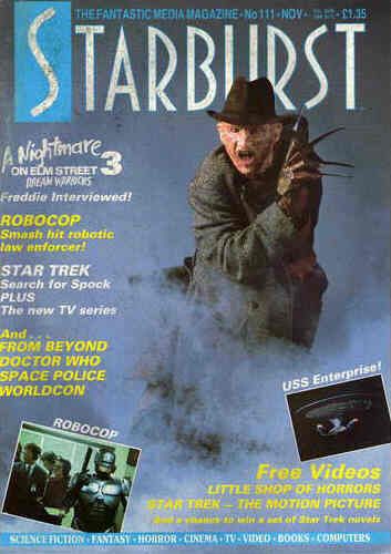 STARBURST magazine side cover Issue 111 November 1987