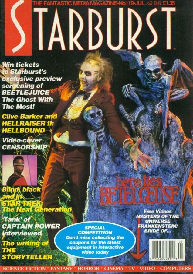 STARBURST magazine side cover Issue 119 July 1988