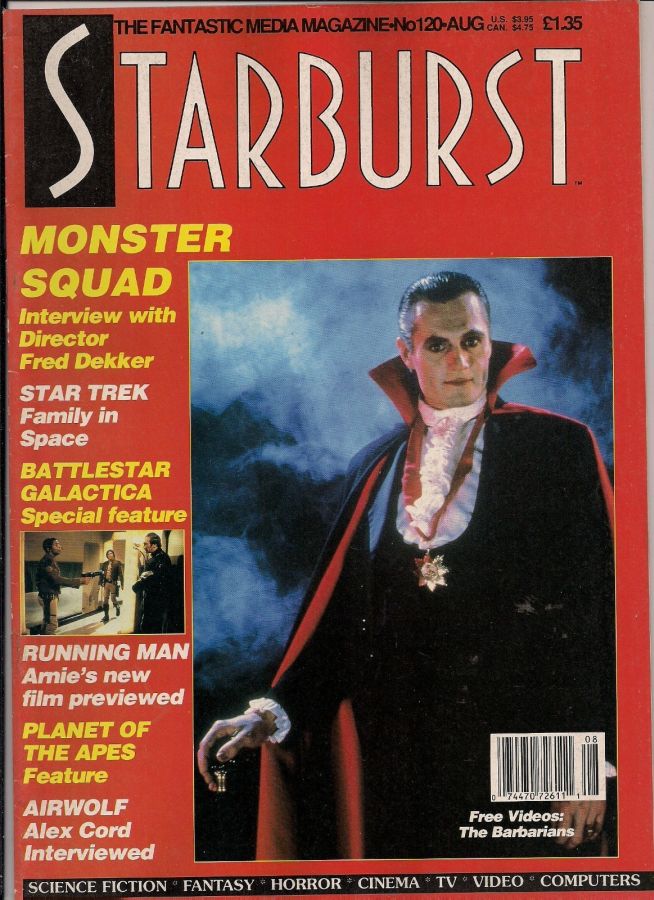 STARBURST magazine side cover Issue 120 August 1988