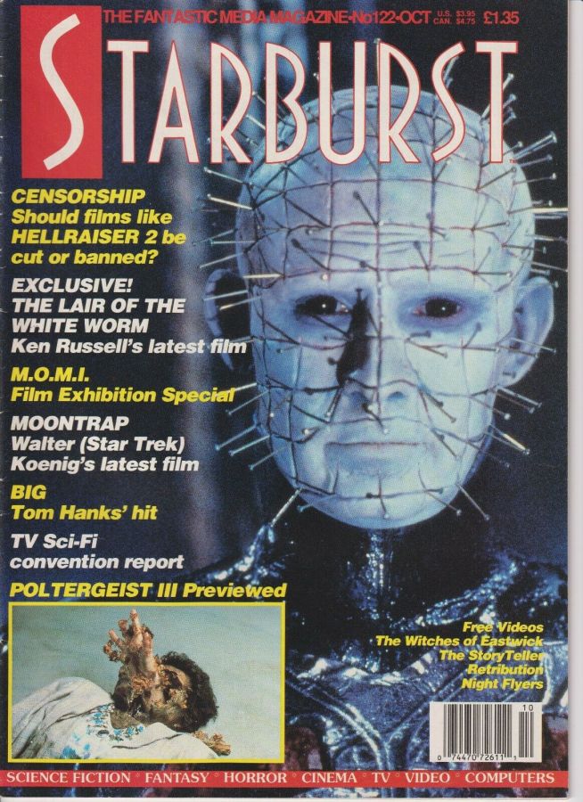 STARBURST magazine side cover Issue 122 October 1988