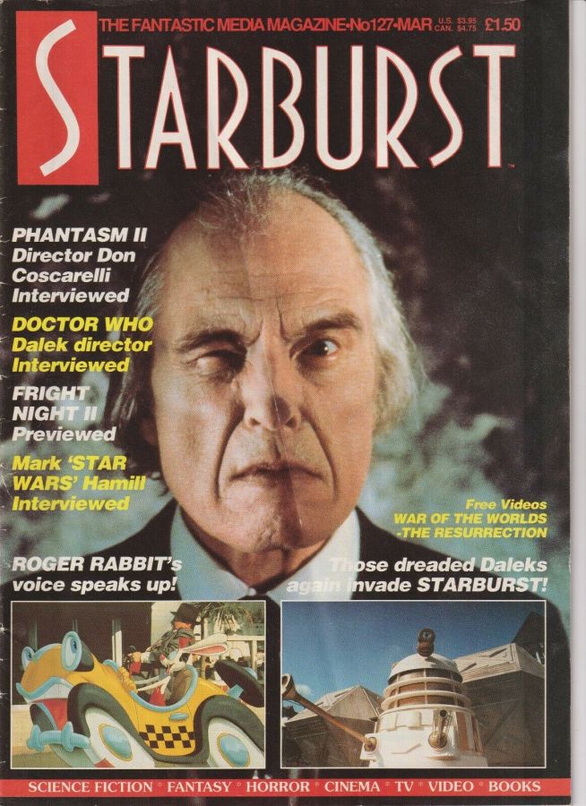 STARBURST magazine side cover Issue 127 March 1989