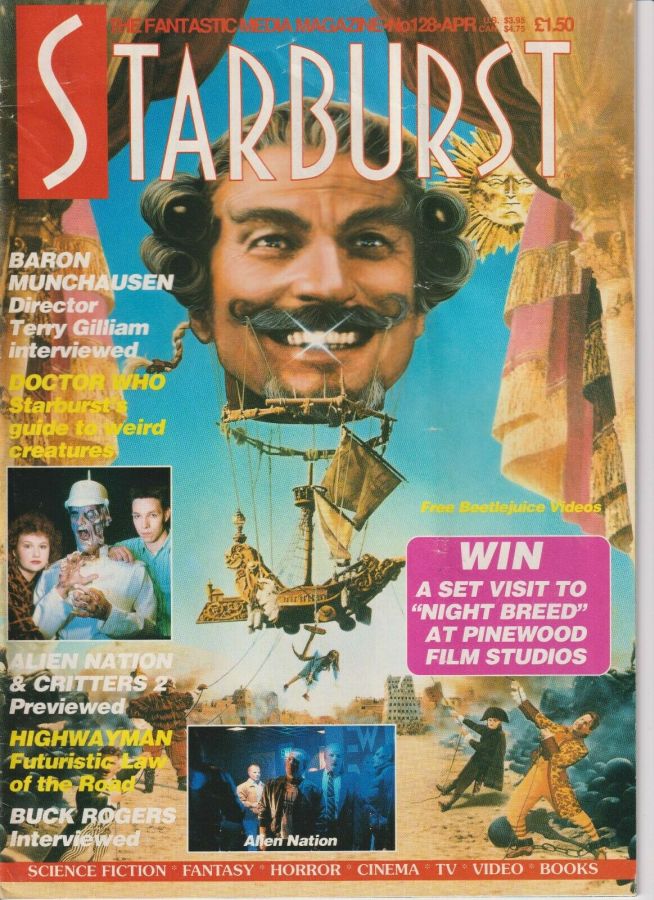 STARBURST magazine side cover Issue 128 April 1989