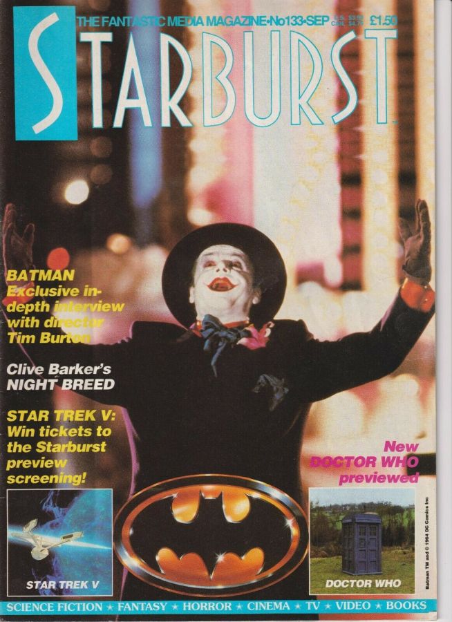 STARBURST magazine side cover Issue 133 September 1989