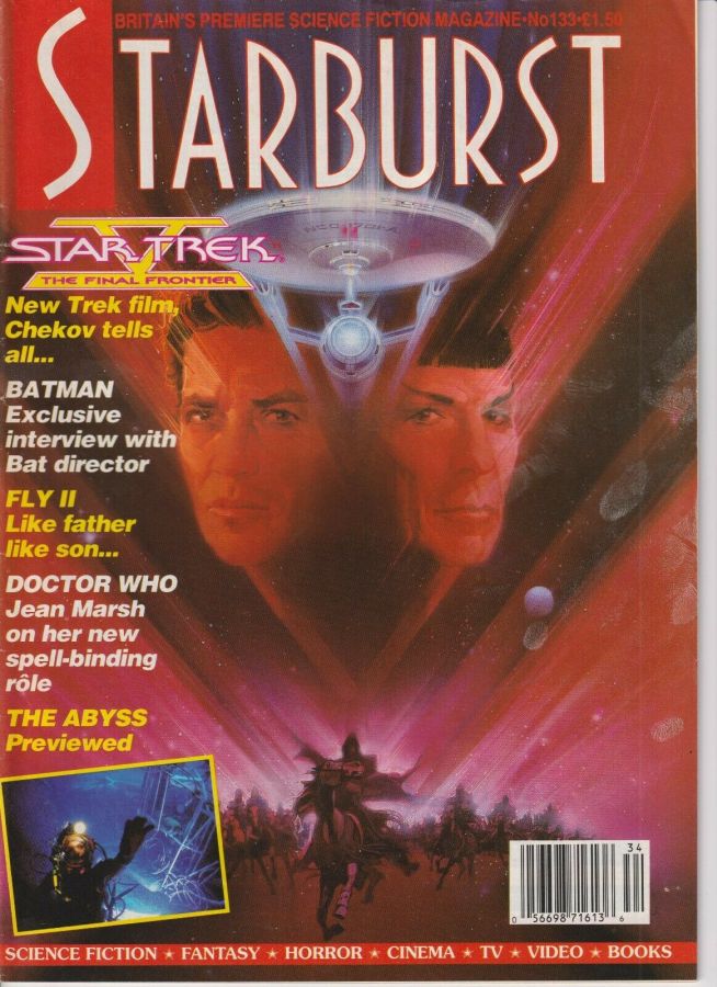 STARBURST magazine side cover Issue 134 October 1989