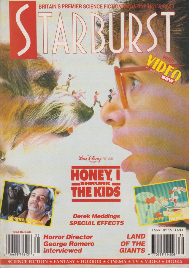 STARBURST magazine side cover Issue 139 March 1990