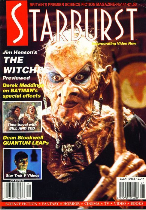 STARBURST magazine side cover Issue 141 May 1990