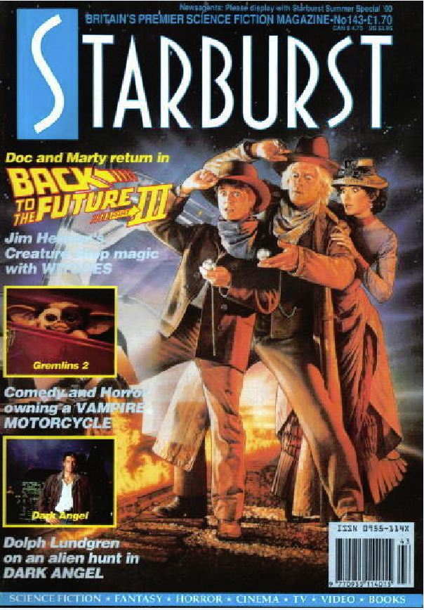 STARBURST magazine side cover Issue 143 July 1990