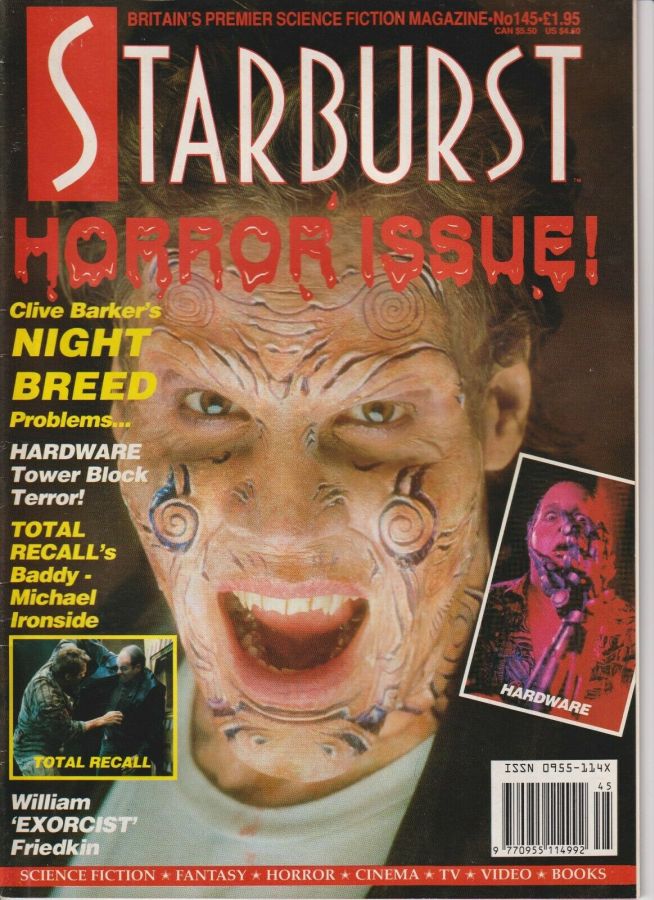 STARBURST magazine side cover Issue 145 September 1990
