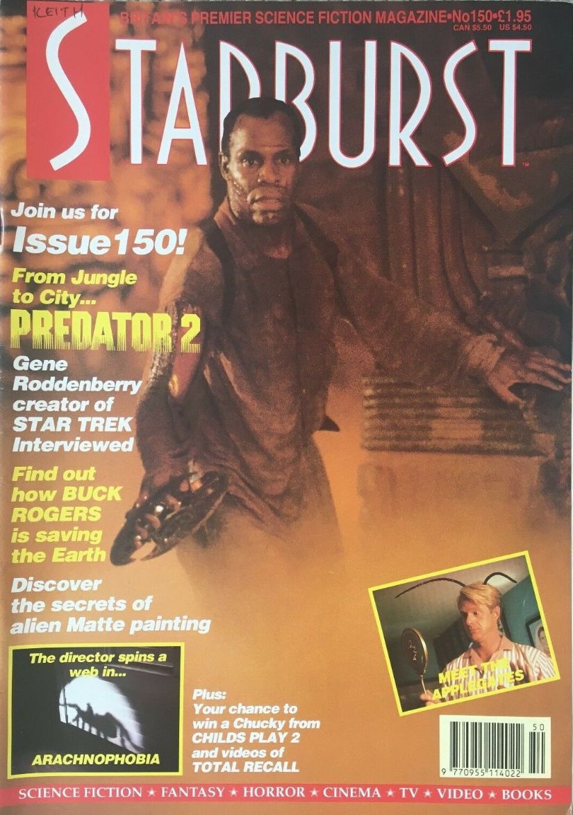 STARBURST magazine side cover Issue 150 February 1991