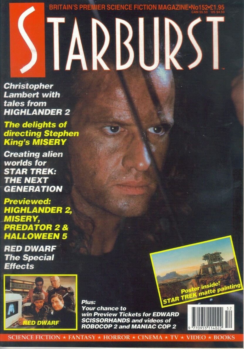 STARBURST magazine side cover Issue 152 April 1991