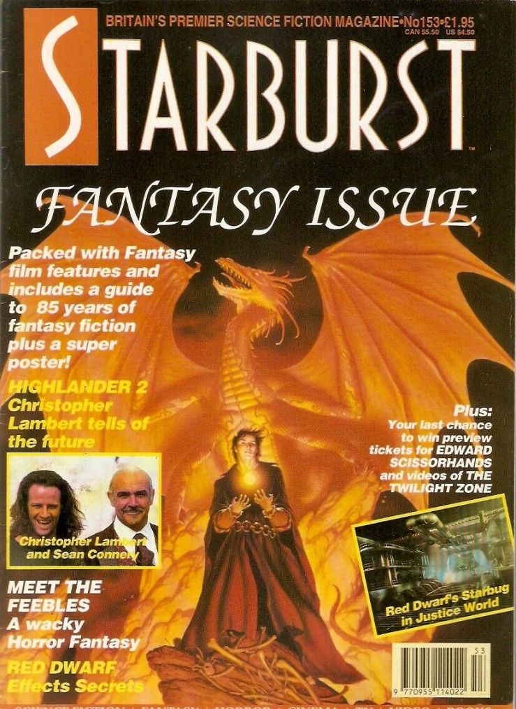 STARBURST magazine side cover Issue 153 May 1991