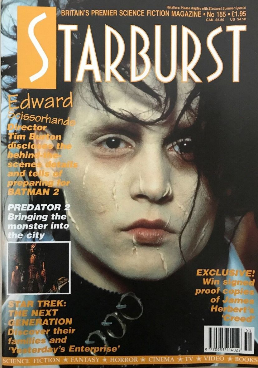 STARBURST magazine side cover Issue 155 July 1991