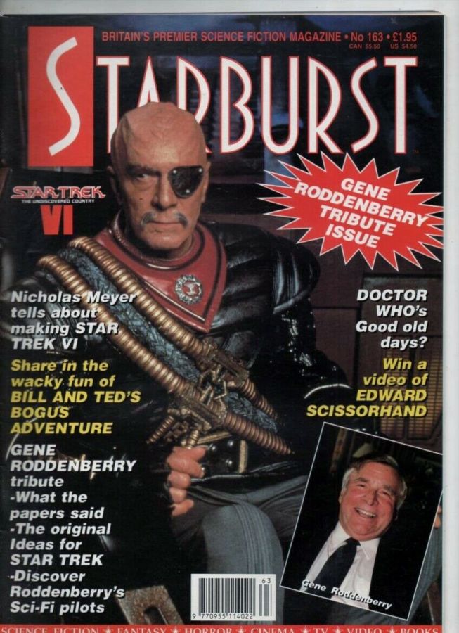 STARBURST magazine side cover Issue 163 March 1992