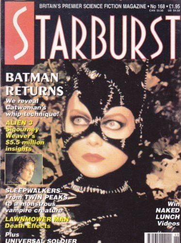 STARBURST magazine side cover Issue 168 August 1992