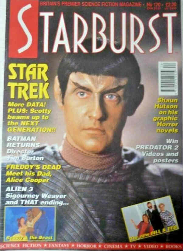 STARBURST magazine side cover Issue 170 October 1992