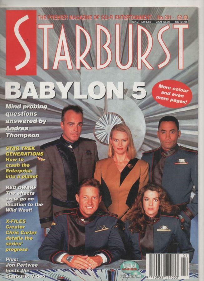 STARBURST magazine side cover Issue 201 May 1995
