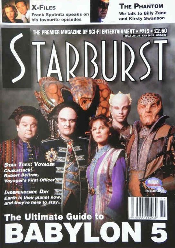 STARBURST magazine side cover Issue 215 July 1996