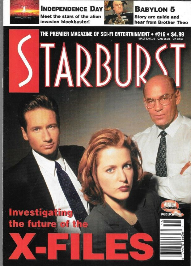 STARBURST magazine side cover Issue 216 August 1996
