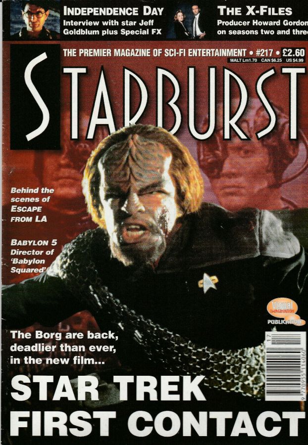 STARBURST magazine side cover Issue 217 September 1996