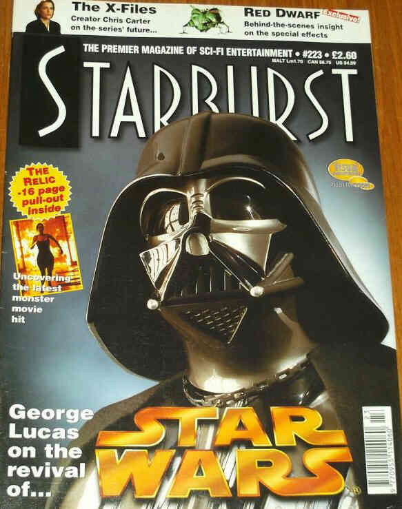 STARBURST magazine side cover Issue 223 March 1997