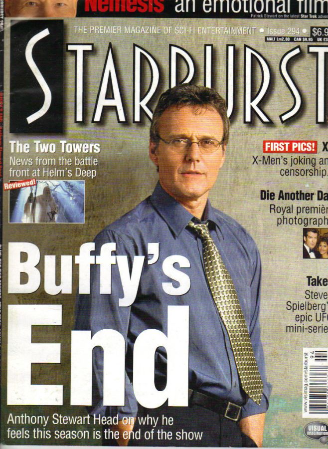 STARBURST magazine side cover Issue 294 January 2003