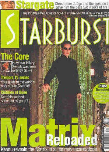 STARBURST magazine side cover Issue 297 April 2003