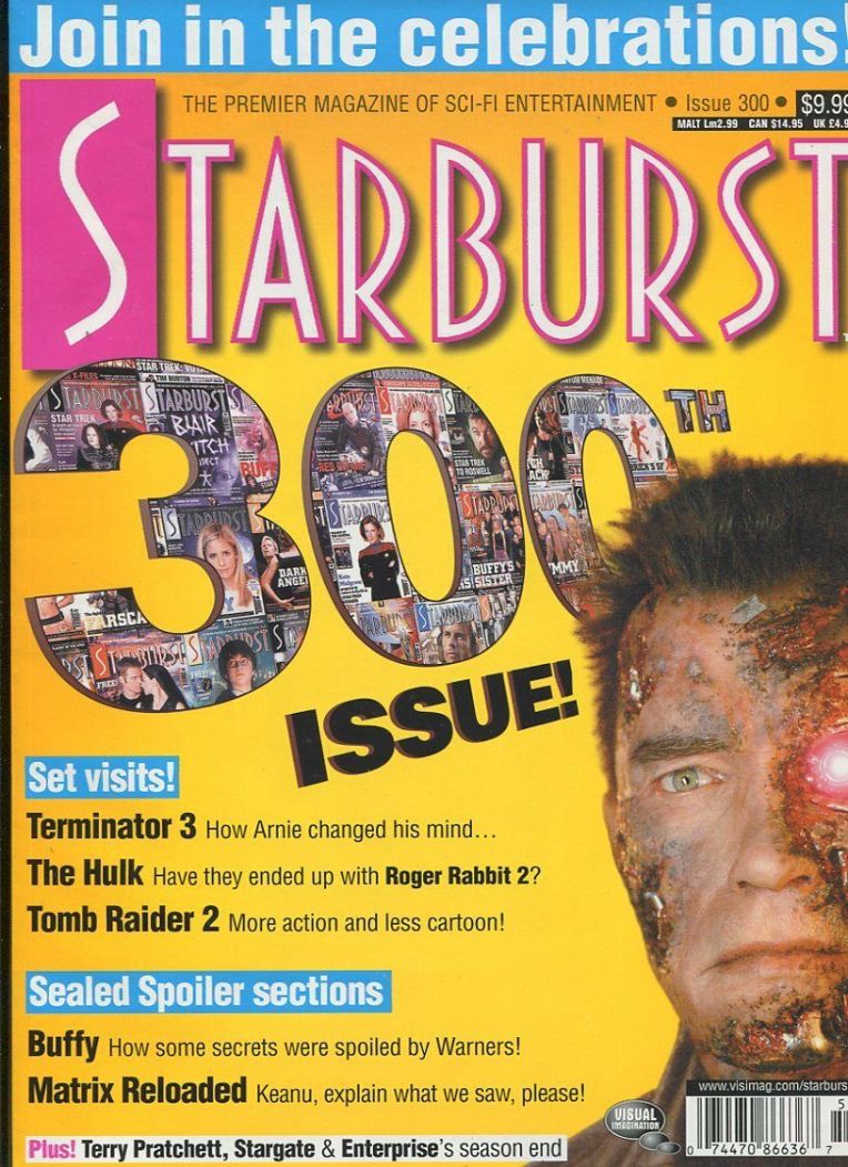 STARBURST magazine side cover Issue 300 July 2003