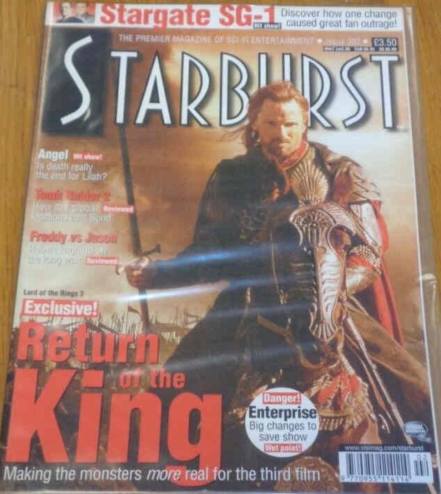 STARBURST magazine side cover Issue 302 September 2003