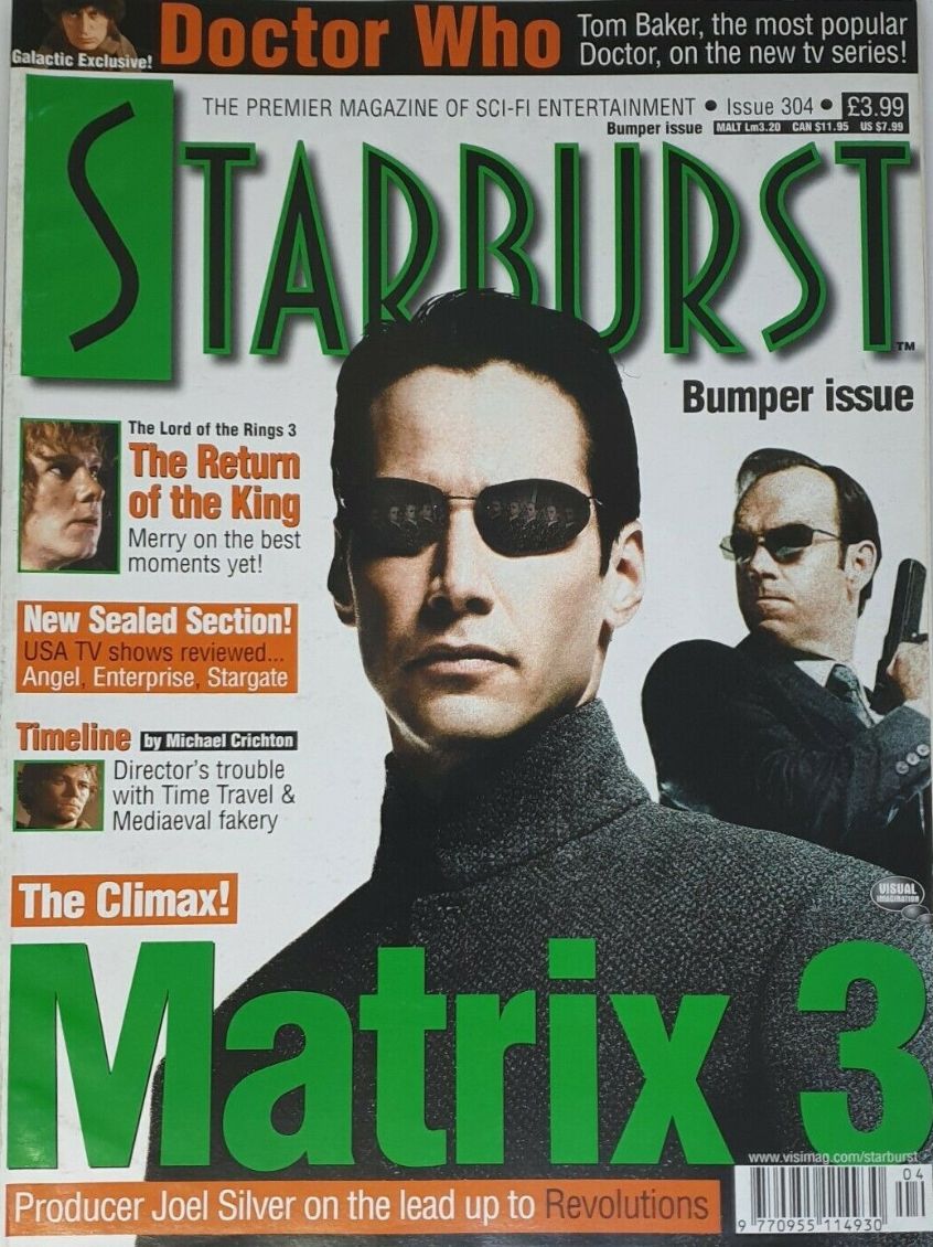 STARBURST magazine side cover Issue 304 November-New Season 2003
