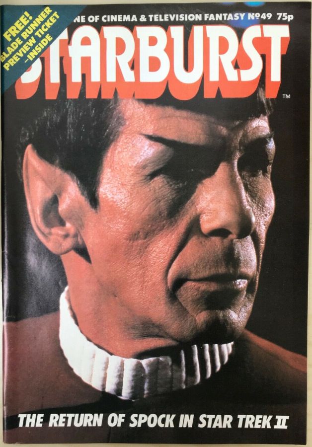 STARBURST magazine side cover Issue 49 September 1982