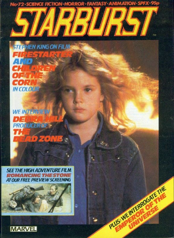 STARBURST magazine side cover Issue 72 August 1984