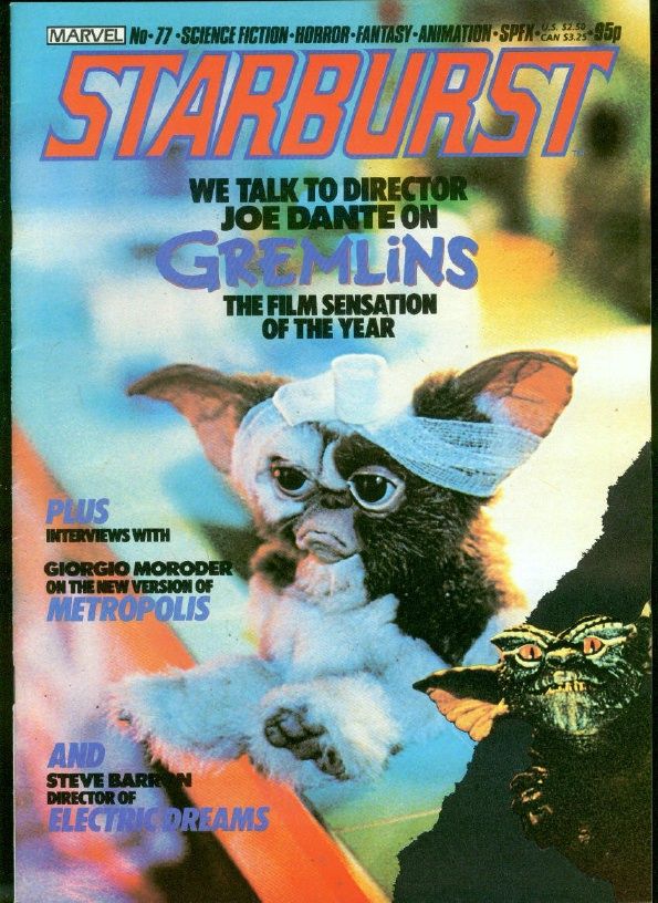 STARBURST magazine side cover Issue 77 January 1985