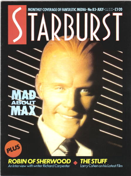 STARBURST magazine side cover Issue 83 July 1985