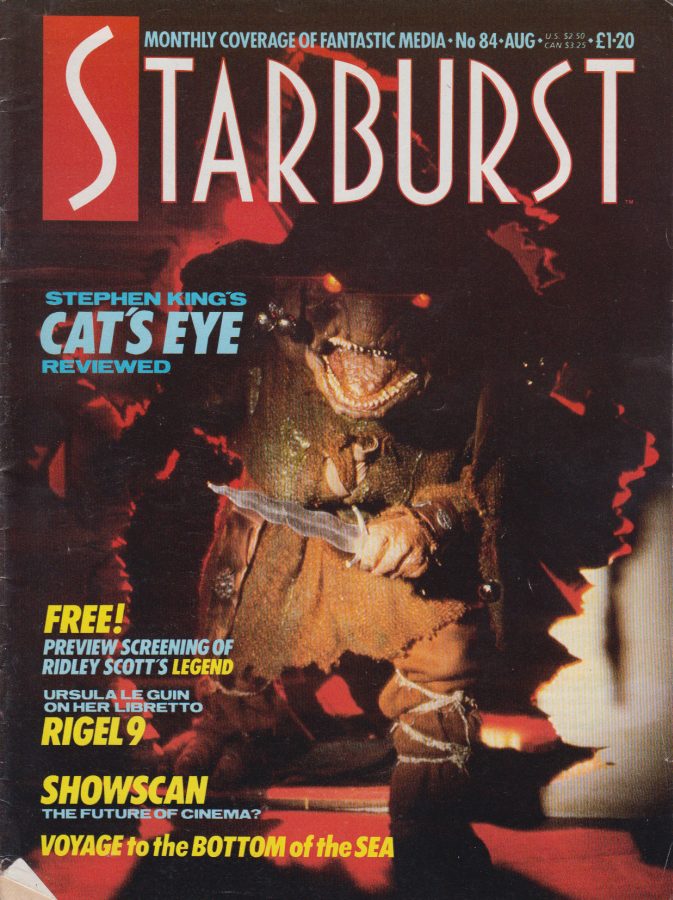 STARBURST magazine side cover Issue 84 August 1985