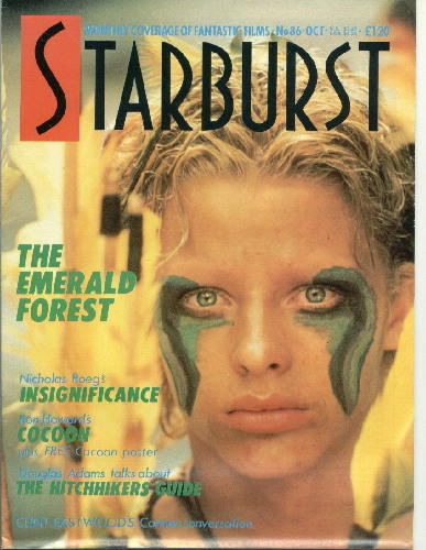 STARBURST magazine side cover Issue 86 October 1985
