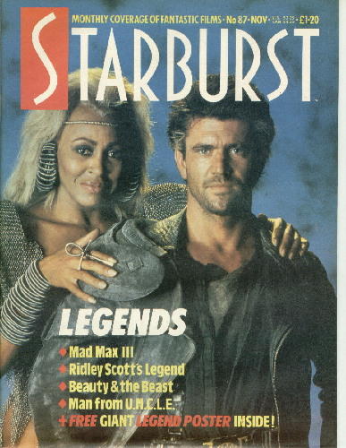 STARBURST magazine side cover Issue 87 November 1985