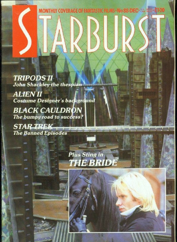 STARBURST magazine side cover Issue 88 December 1985