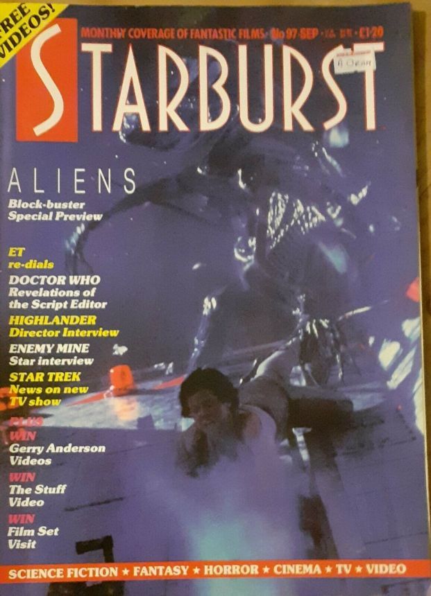 STARBURST magazine side cover Issue 97 September 1986