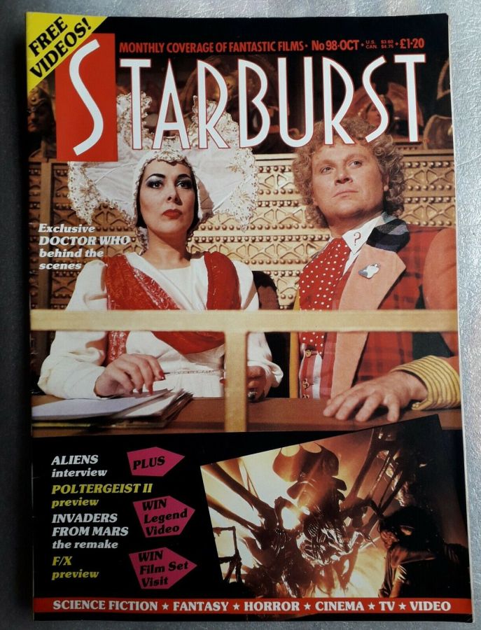 STARBURST magazine side cover Issue 98 October 1986