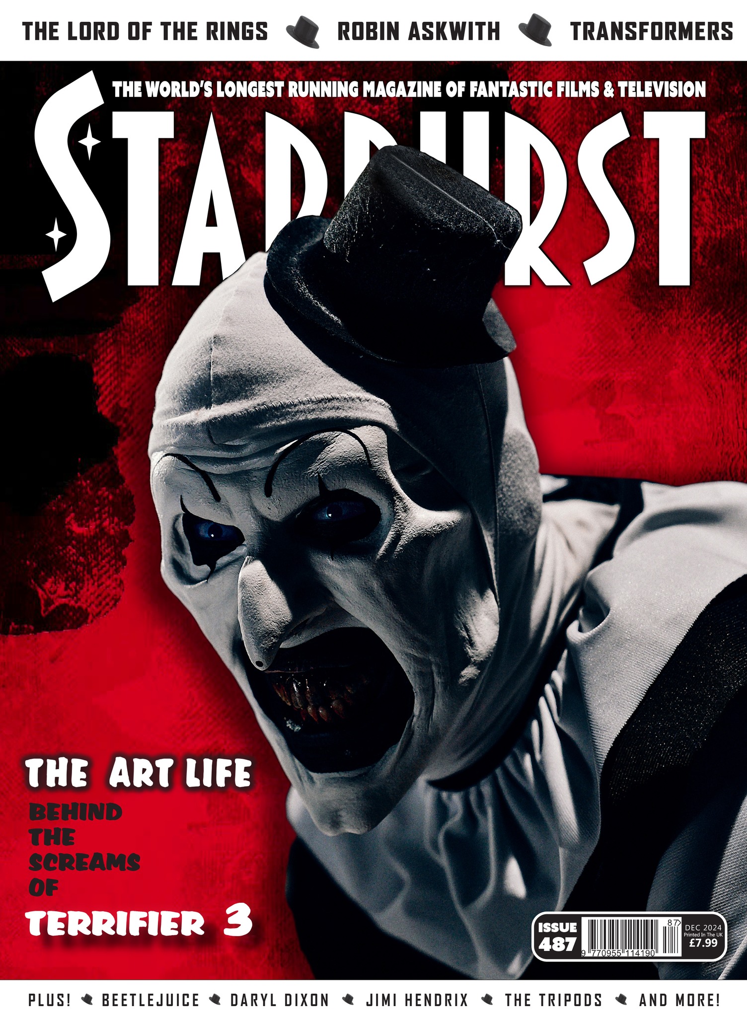 STARBURST magazine side cover Issue 487  December 2024