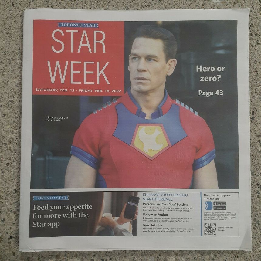 STAR WEEK CANADA magazine side cover 12 February 2022