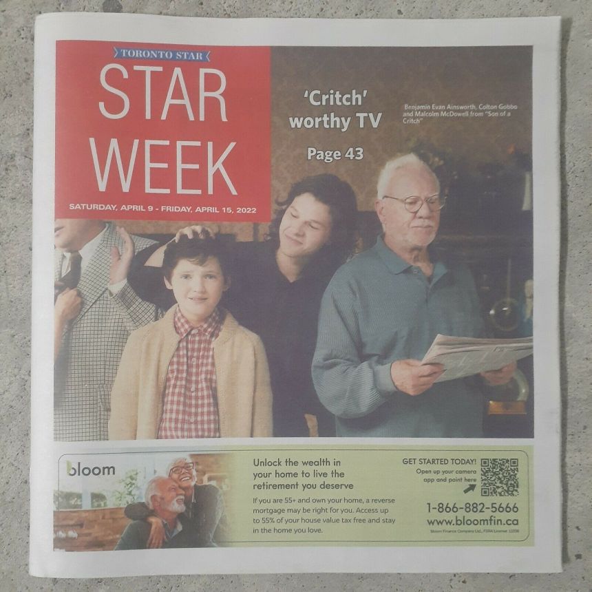 STAR WEEK CANADA magazine side cover 9 April 2022
