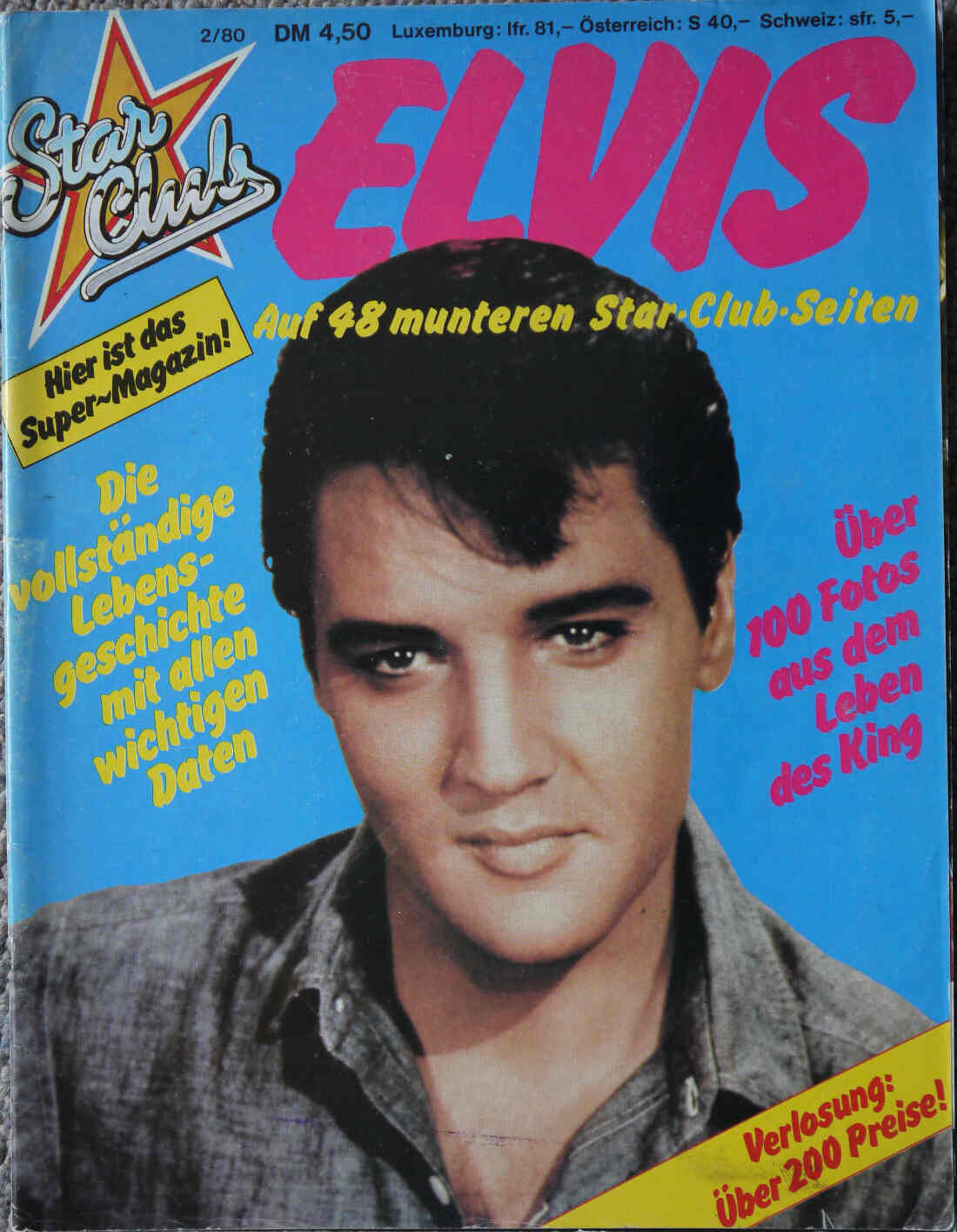 STAR CLUB magazine side cover February 1980
