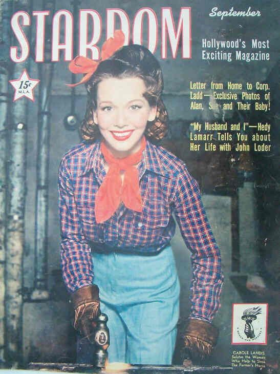 STARDOM (40s) magazine side cover September 1943