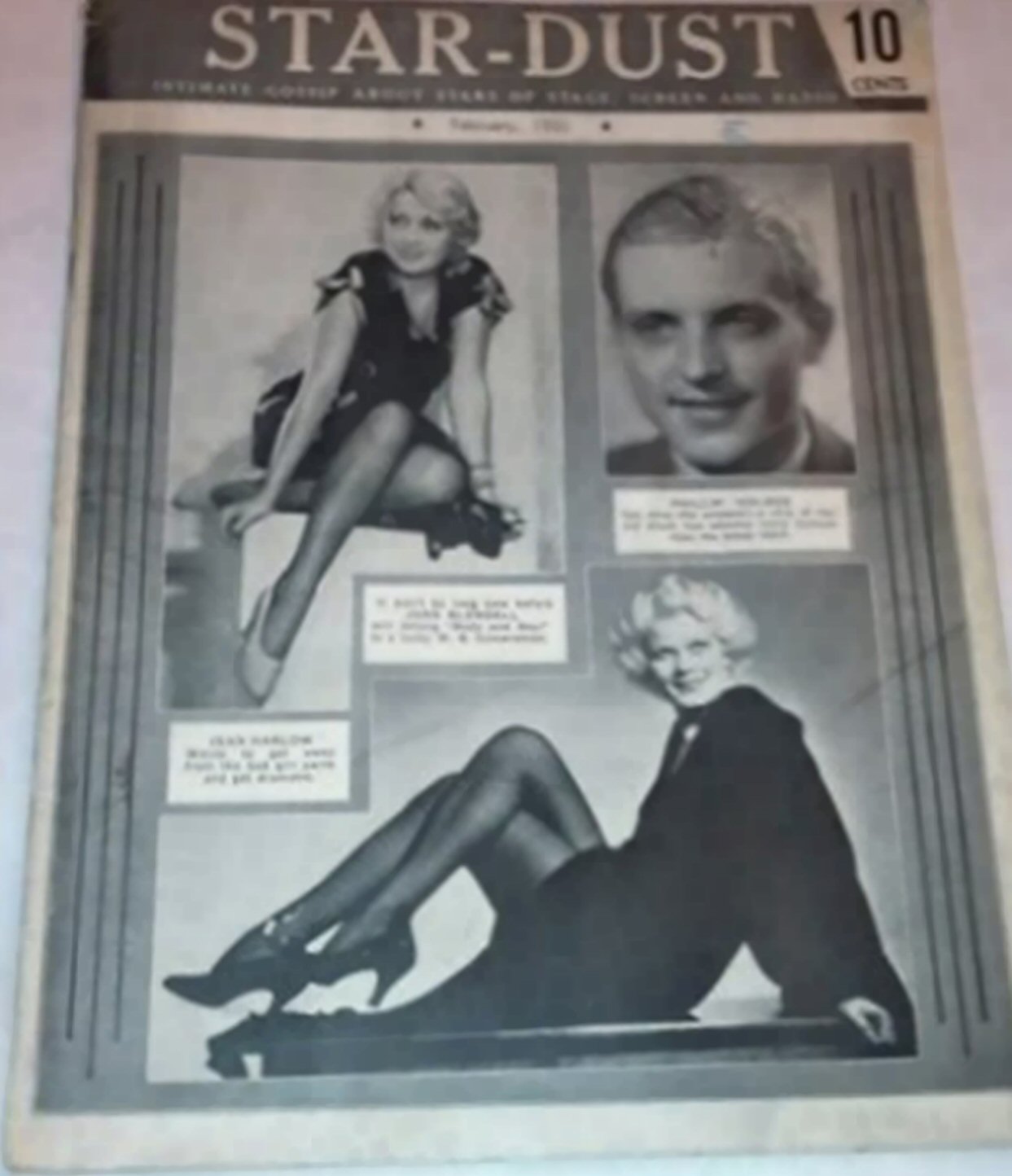 STAR DUST magazine side cover  February 1932