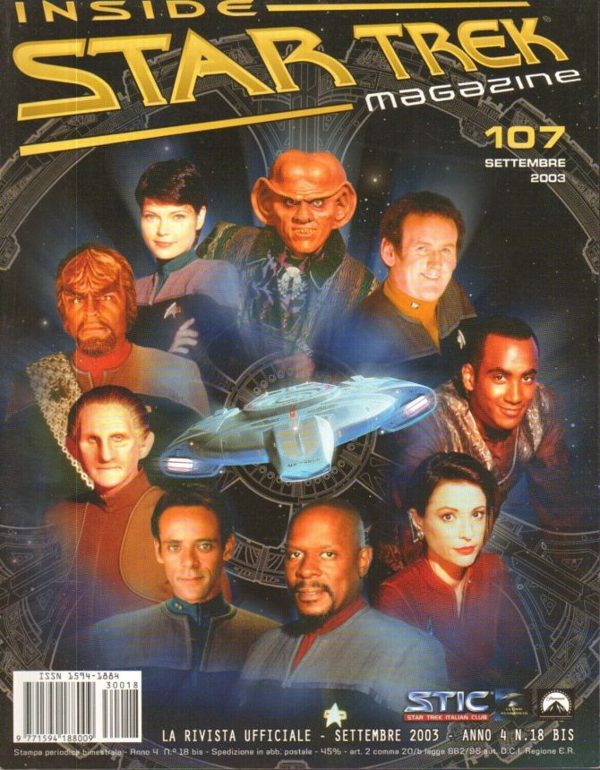 INSIDE STAR TREK magazine side cover Issue 107  September 2003