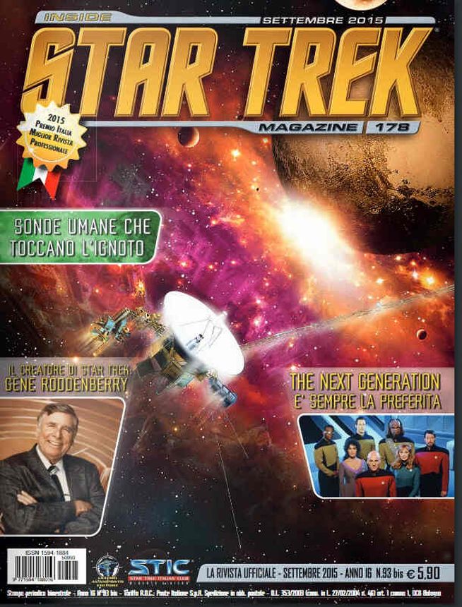 INSIDE STAR TREK magazine side cover Issue 178  September 2015