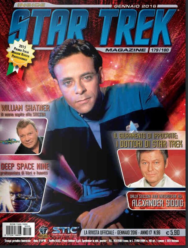 INSIDE STAR TREK magazine side cover Issue 179-80  January 2016