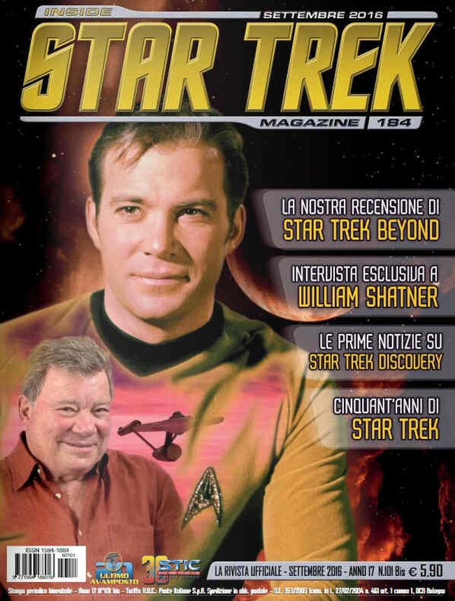 INSIDE STAR TREK magazine side cover Issue 184  September 2016
